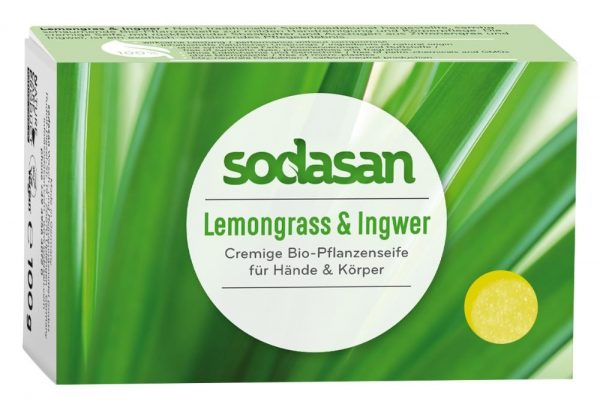 Sapun Crema Bio Lemongrass si Ghimbir Sodasan 100g